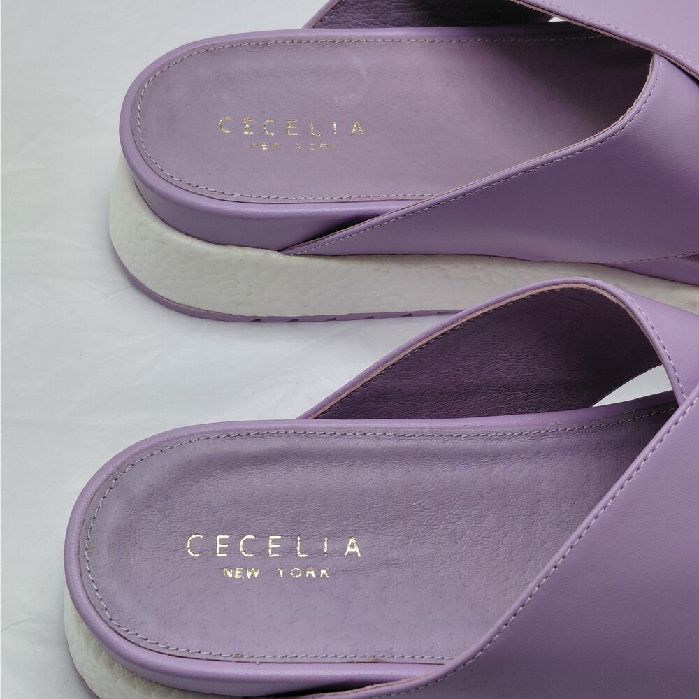 Cecelia New York Womens Slide Sandals Sz 10 Purple Platform Summer Chic Vacation - Picture 5 of 12